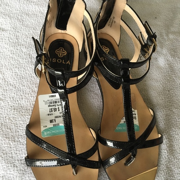 NEW Black strapped patent leather sandal. - Picture 4 of 4